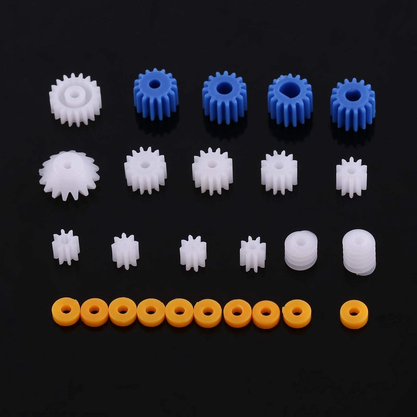 POOKQ Plastic Spindle Worm Gear & Sleeve - 26pcs coreless motors