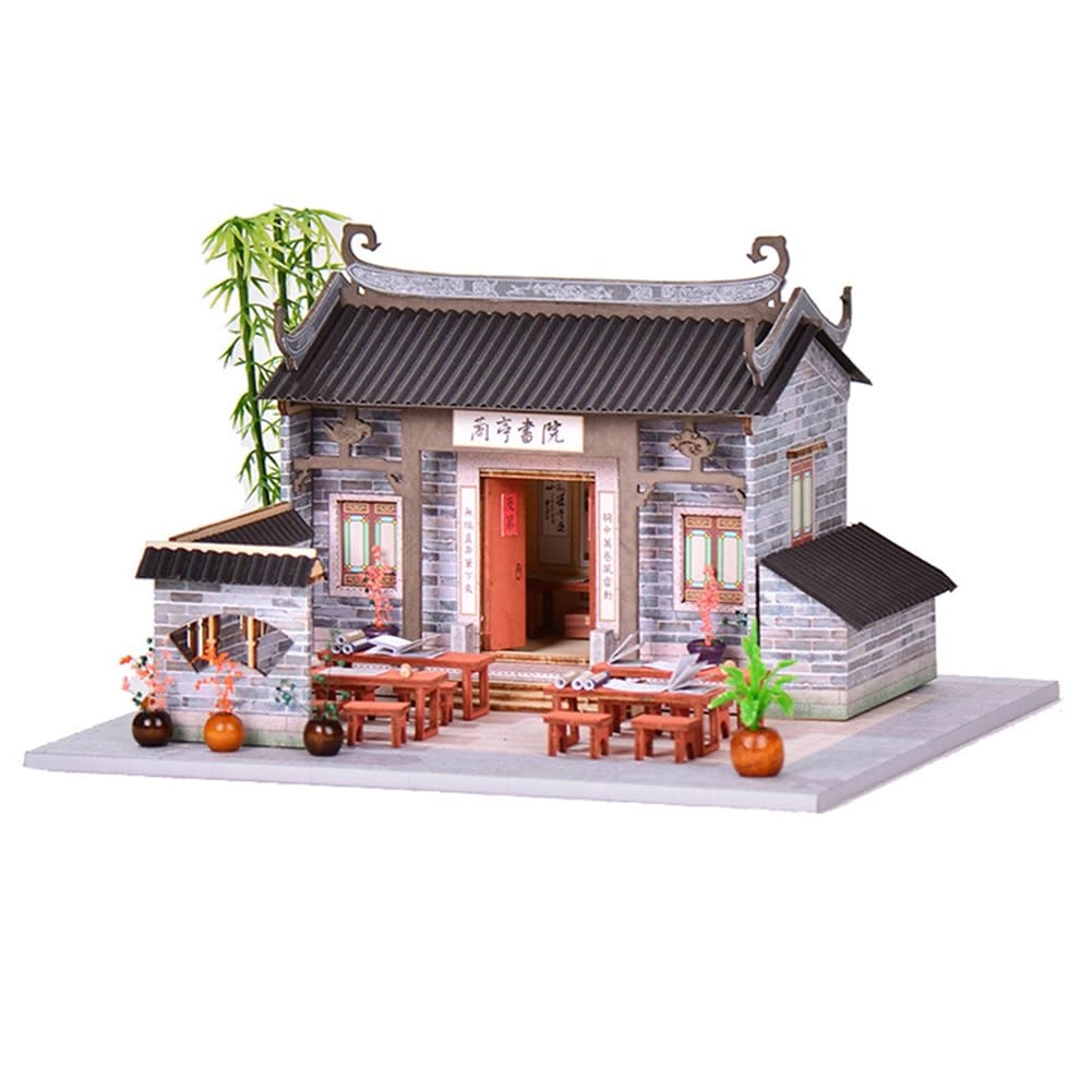 3D Wooden Puzzle Bookshelf Insert - Library of Books 1:24