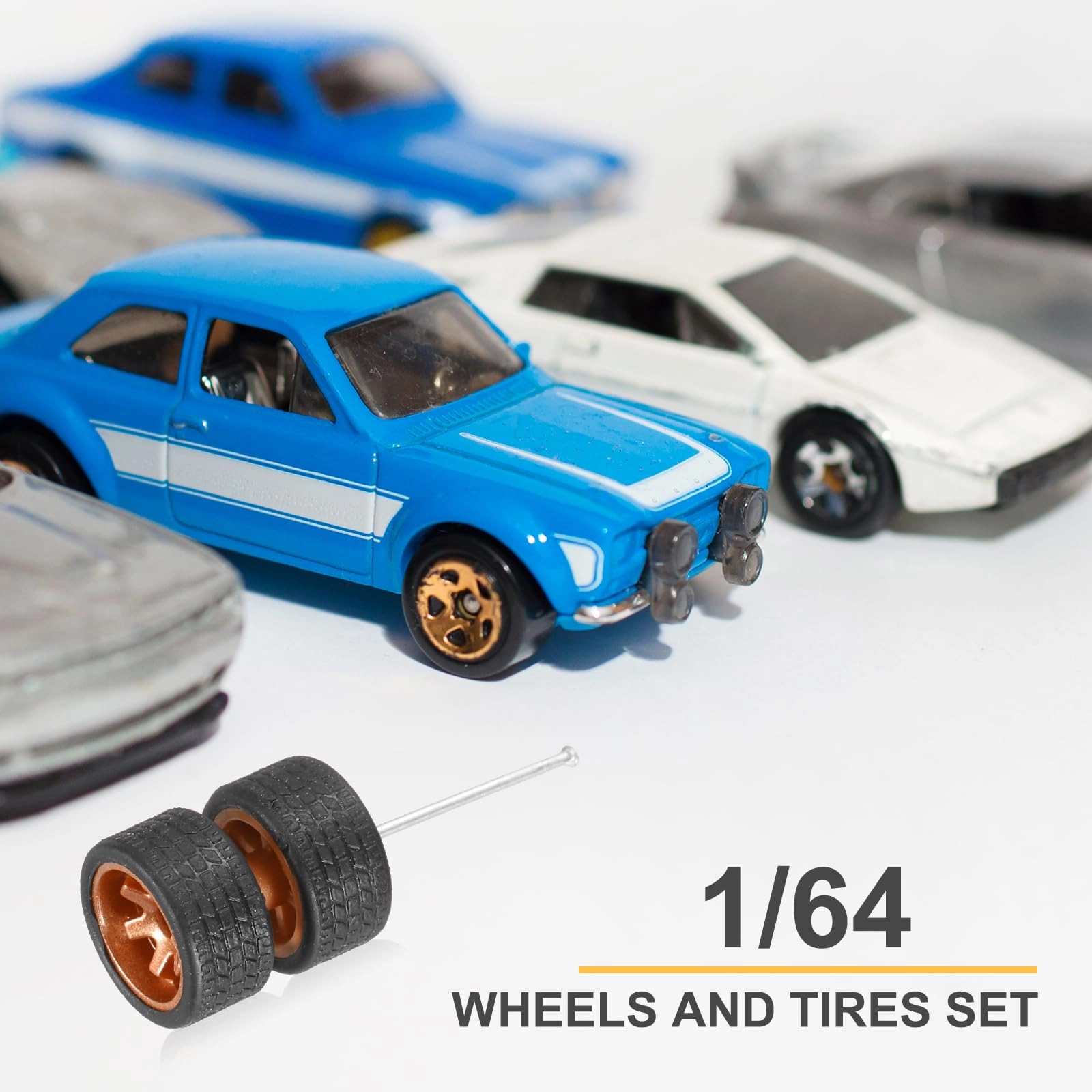 Wheels and Tires Set - 8.0 count 1/64