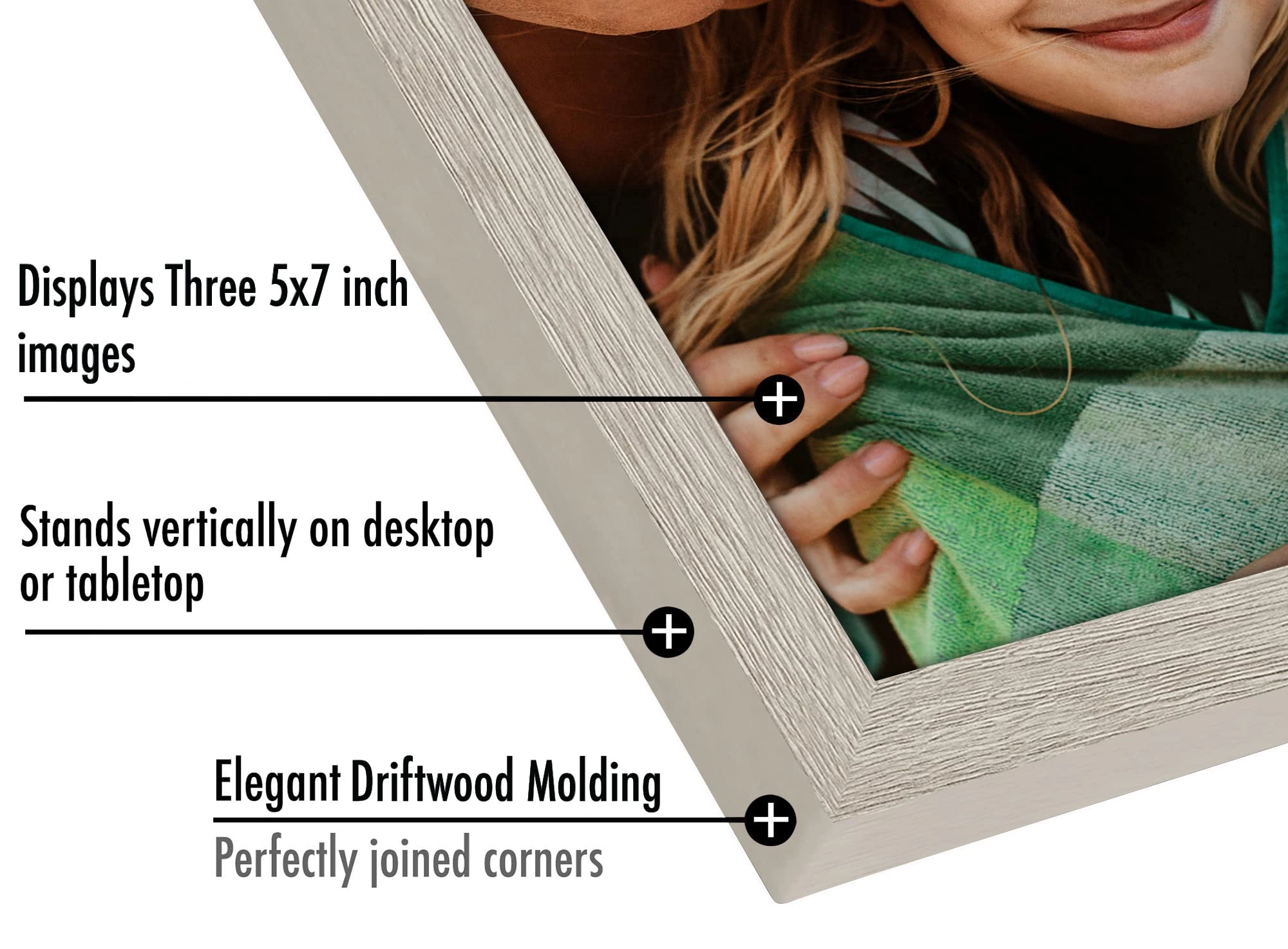 Hinged 3 Picture Frame - 5X7