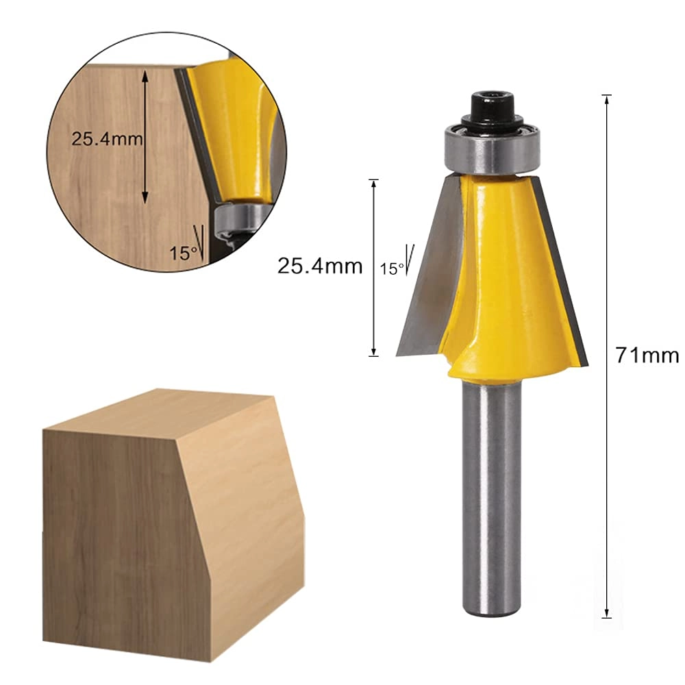 Chamfer Router Bit Set - 1/4 Inch 3Pcs