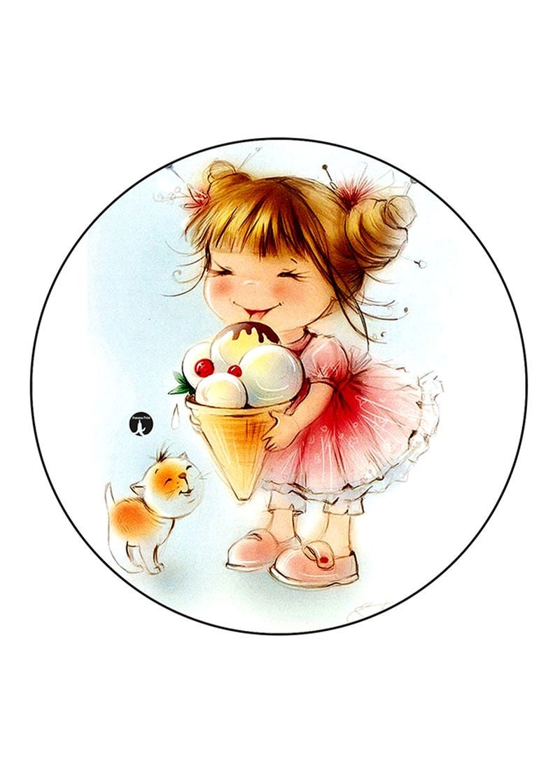 Girl Printed Mouse Pad