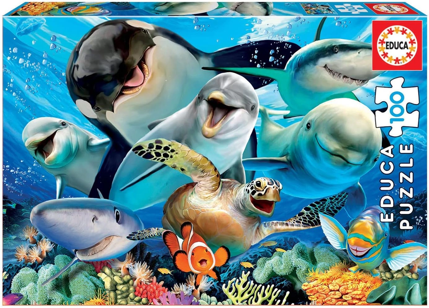 Educa Selfie Subacqueo Puzzle (18062) - 100 pcs