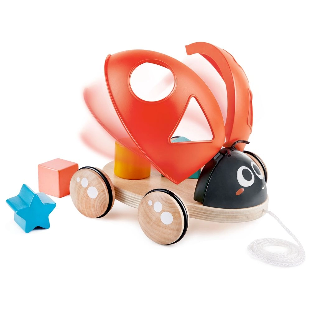 Ladybug Shape-Sorter Pull Along Toy - 5pcs Ladybug