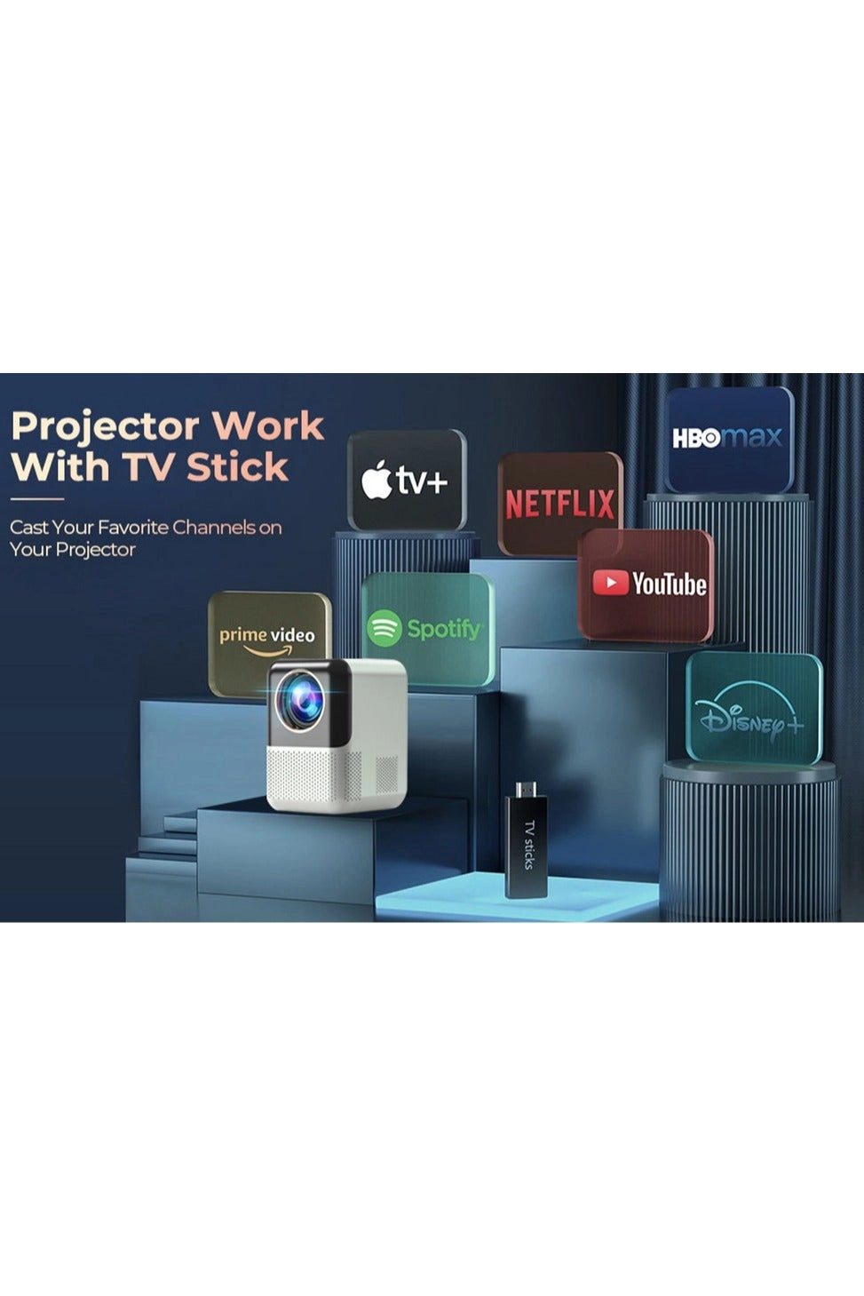 Upgrade Portable Projector 400ANSI 1080P