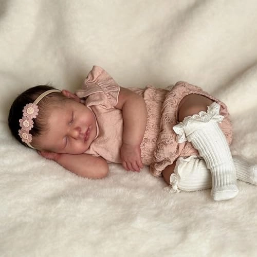 LOULOU Reborn Baby Doll - 20 Inch Soft Cloth Body & Vinyl Limbs Sleeping Ages 3+