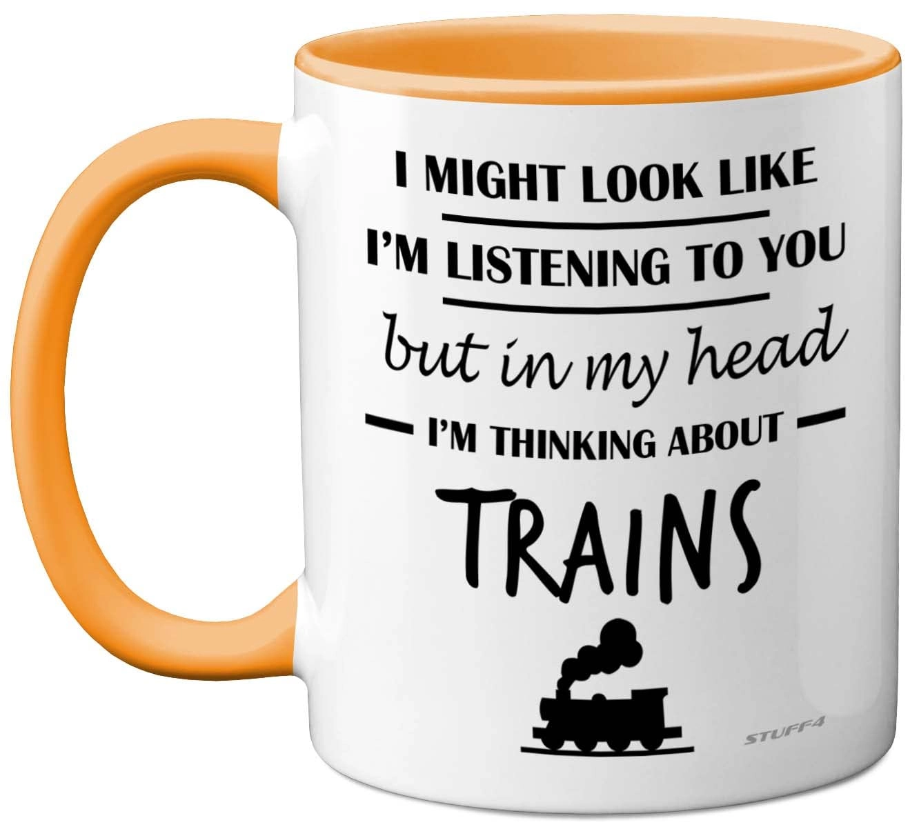 STUFF4 In My Head I'm Thinking About Trains Mug - 1 pcs