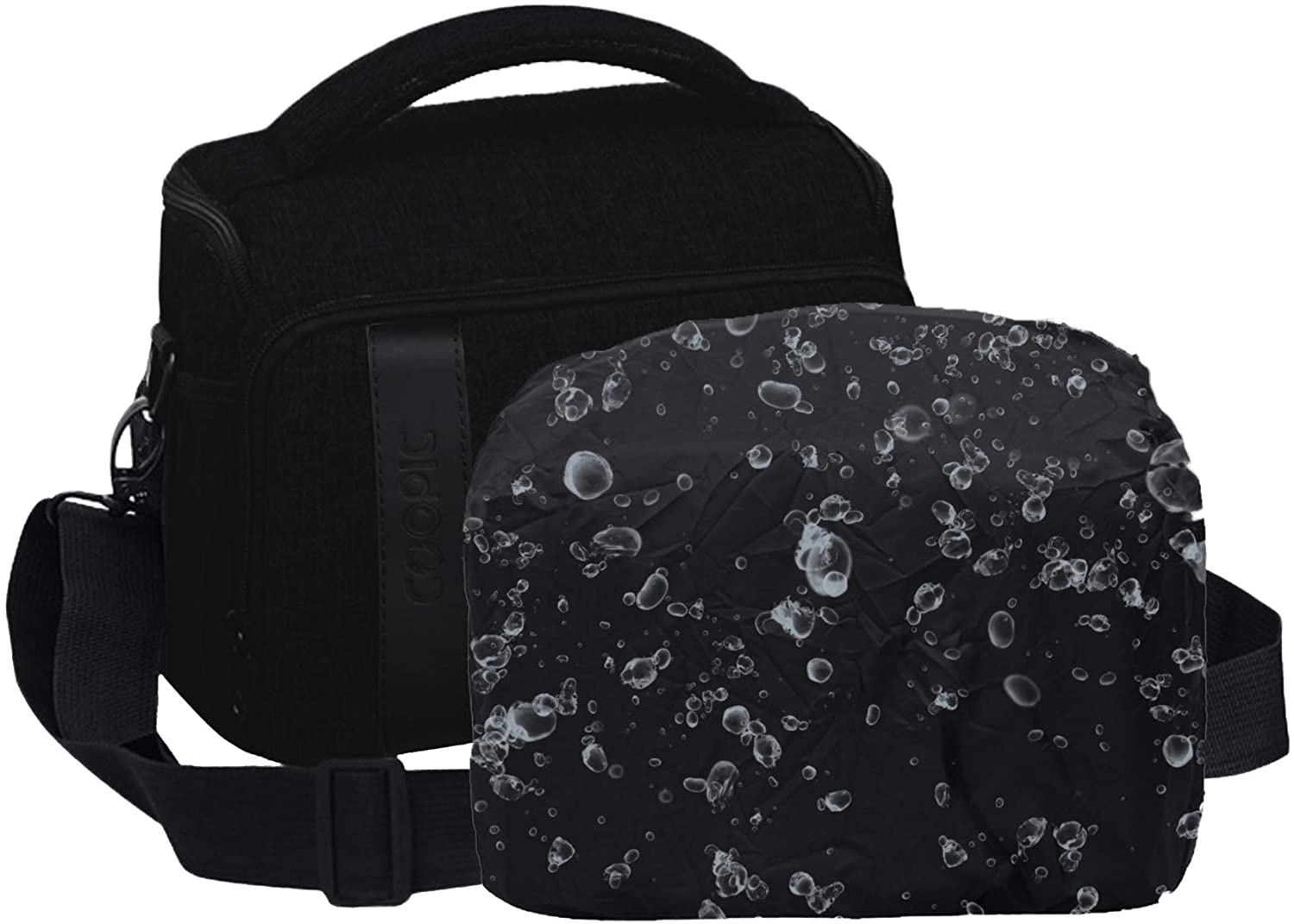Bl-26 - Black Messenger Canvas DSLR Camera Bag