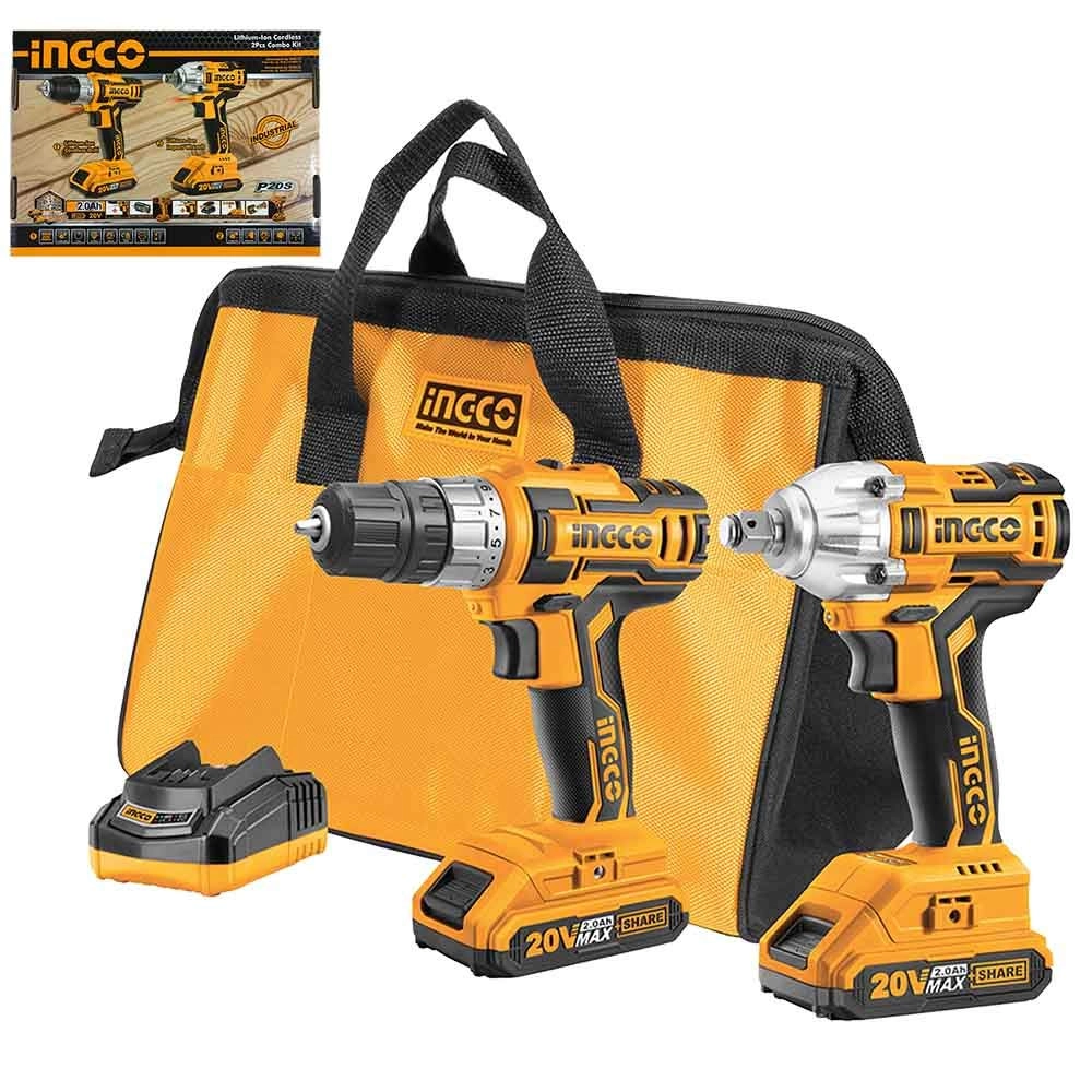 Ingco CKLI2007 - 2.0Ah 20V Combo Kit