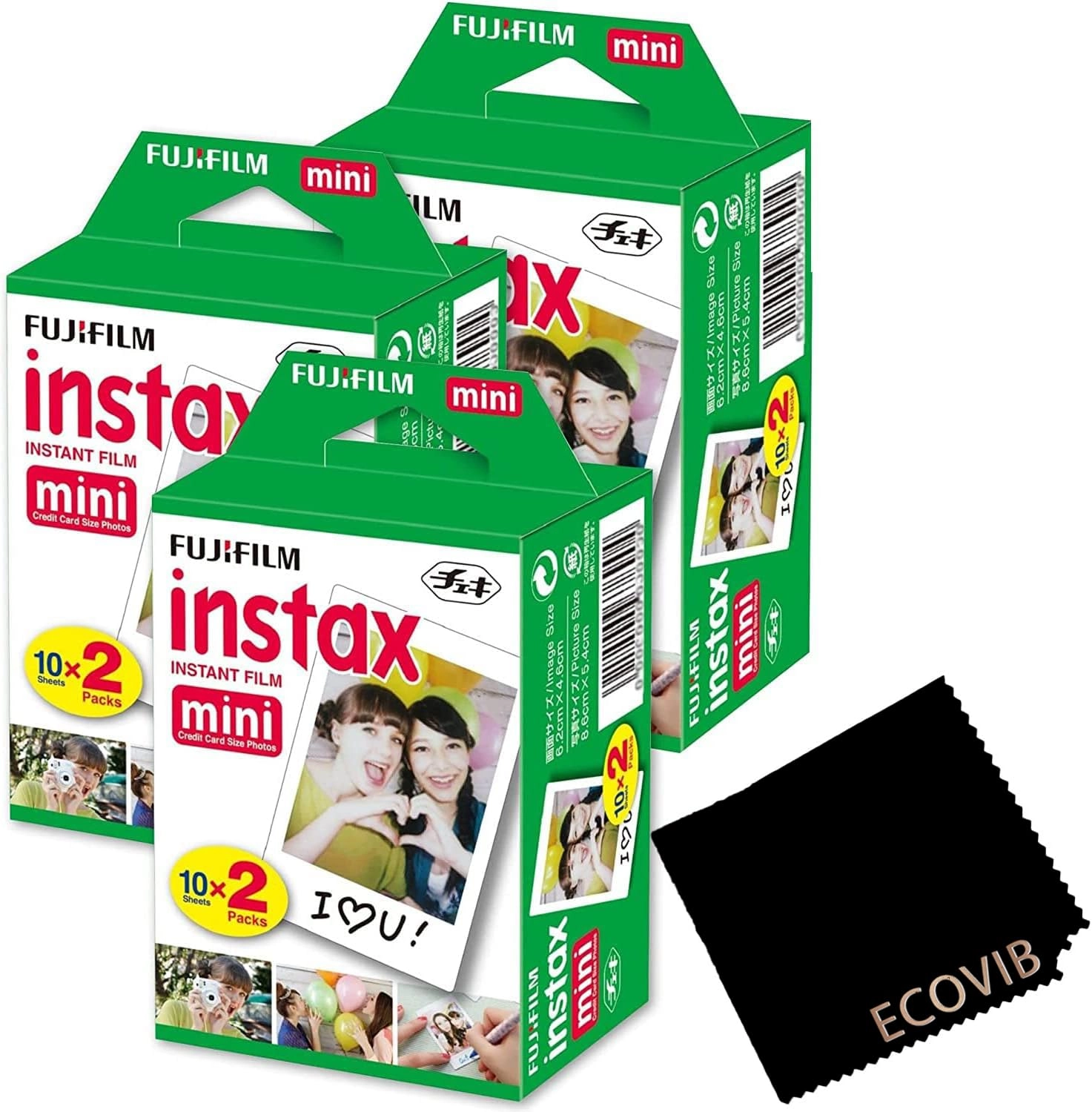 Instax Mini Instant Film - 60 Sheets 3 Packs Of 20 Film Sheets