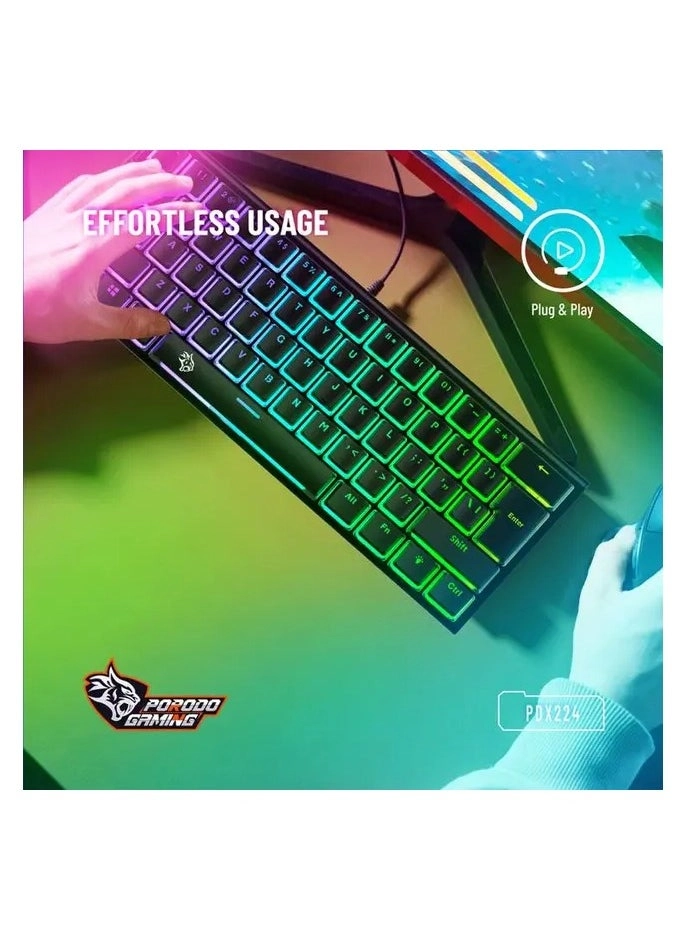61 Keys Pudding Mechanical Keyboard - EN/AR Wired