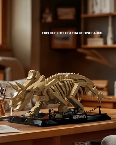 Triceratops Fossil Model Set