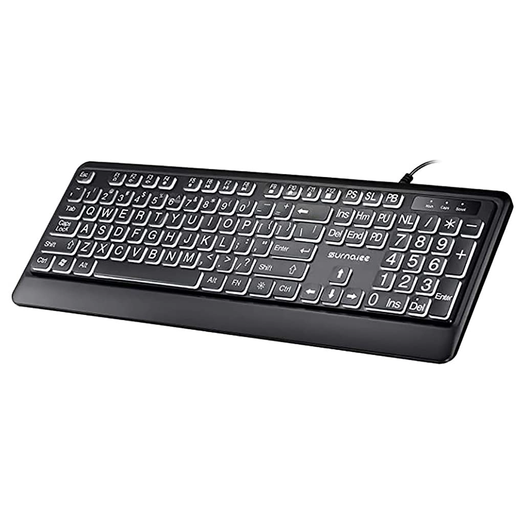 ZERZENGGENGPT Large Font Print Keyboard - Wired