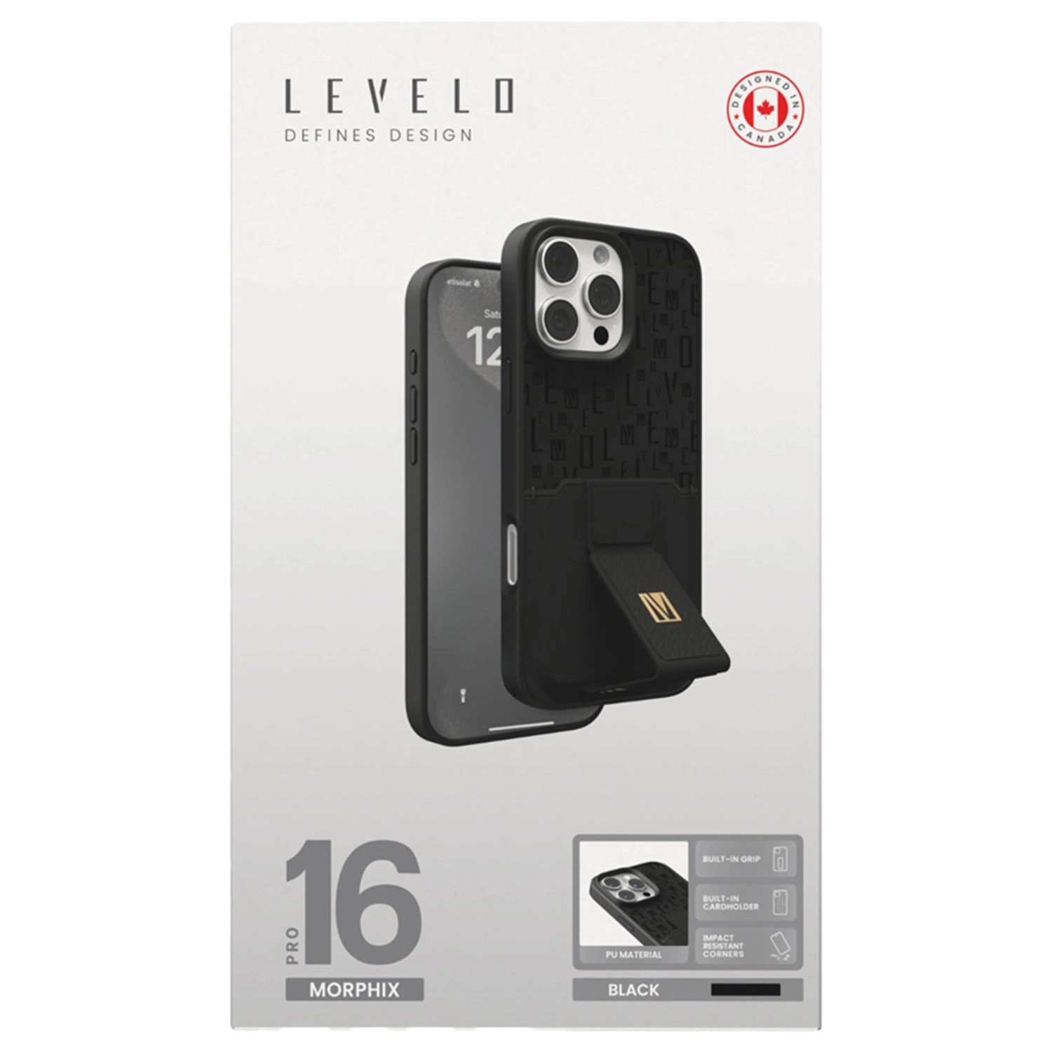 Morphix Cuero Gripstand Case - PU for iPhone 16 Pro