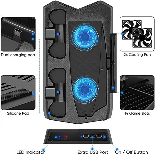 PS5 Vertical Cooling Fan Stand - USB