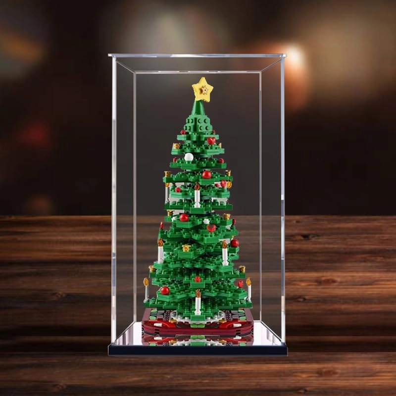 Clear Acrylic Display Case - for 40573 Wood Bottom+Background 1