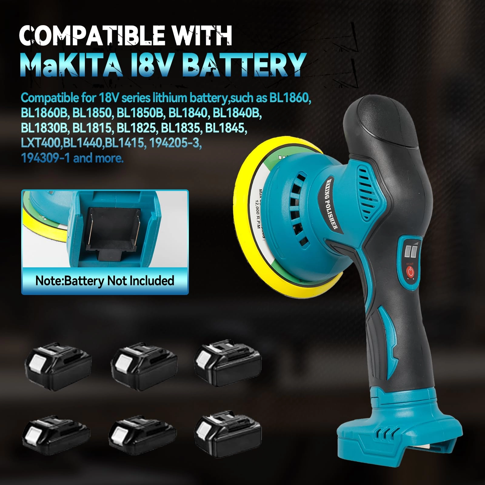 Cordless Car Buffer Polisher - 6 Inch