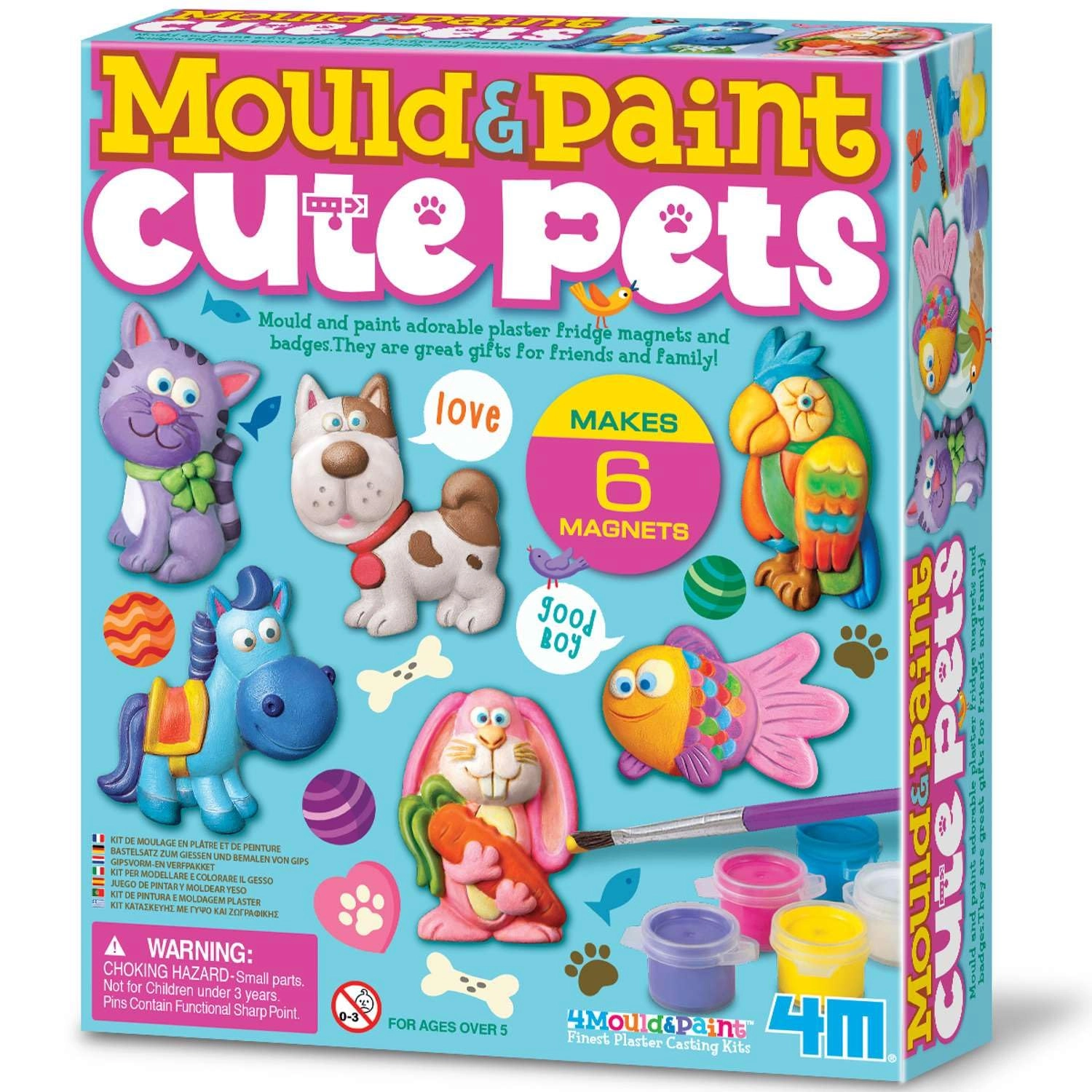 4M Mould And Paint Cute Pets - 5+ years 6 pcs