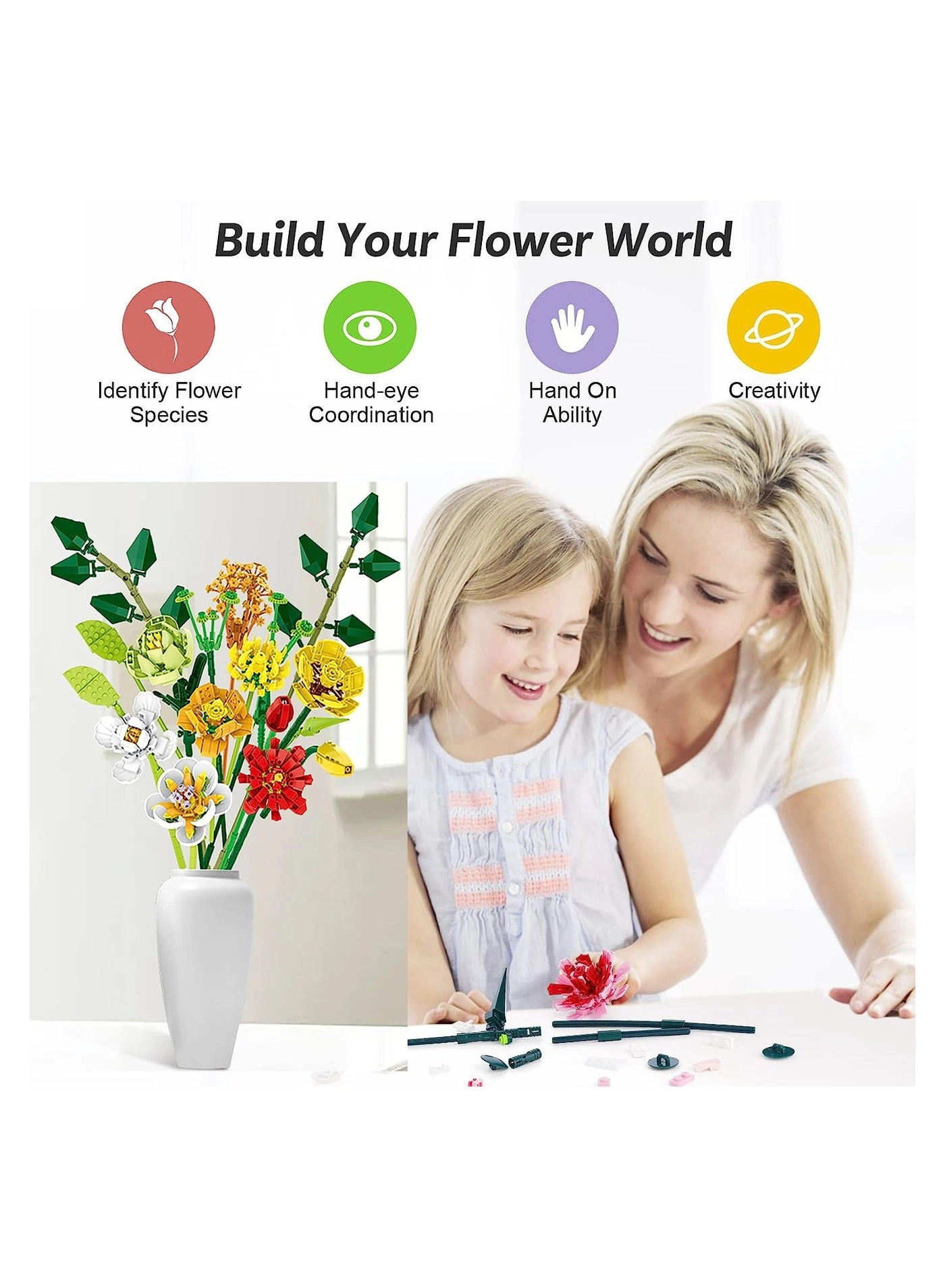 Flower Bouquet Building Blocks - ABS plastic