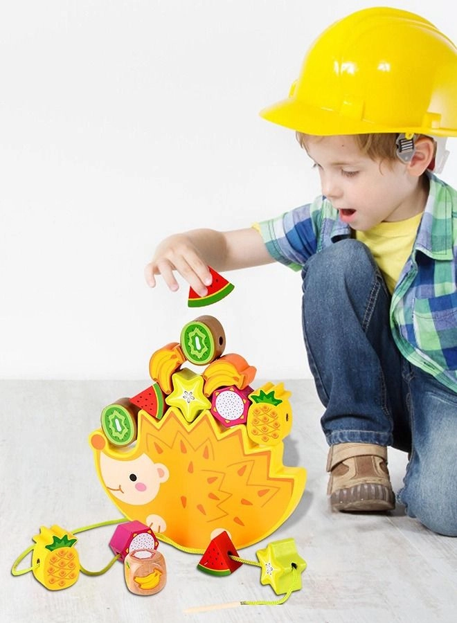 2In1 Wooden Hedgehog Balance Game - 3+ Years 12 pieces