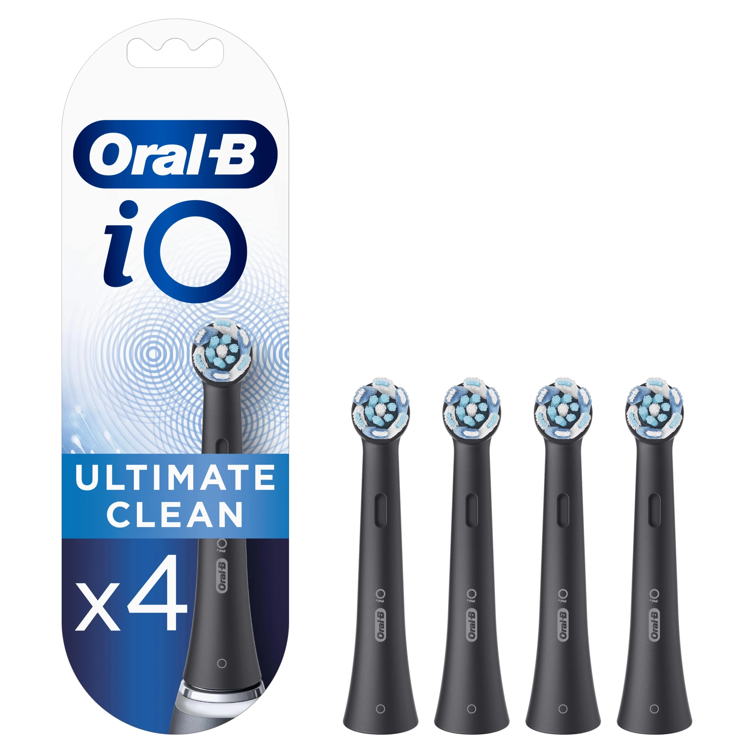 iO Series Ultimate Clean Replacement Brush Head - Black 4 Count
