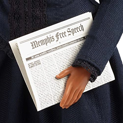 Ida B. Wells Inspiring Women Doll - Blue Dress Newspaper Accessory Ages 6+