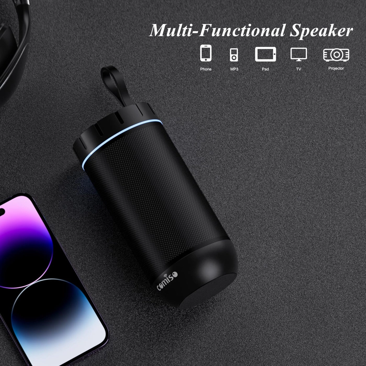 Portable Bluetooth Speaker - Waterproof Wireless 12H Playtime