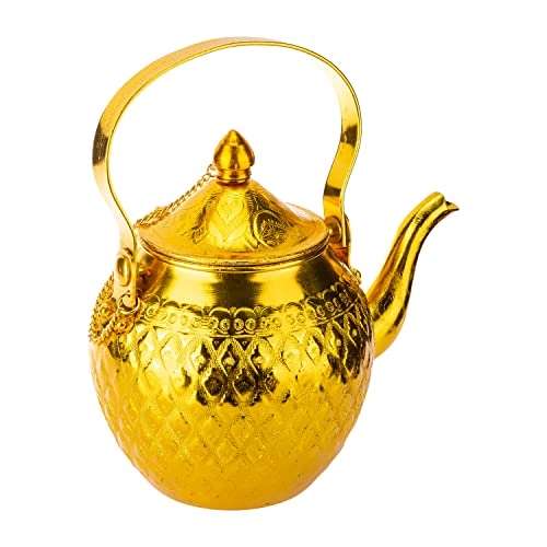 Arabian Alu Tea Kettle - 13 x 13 x 13 cm Gold