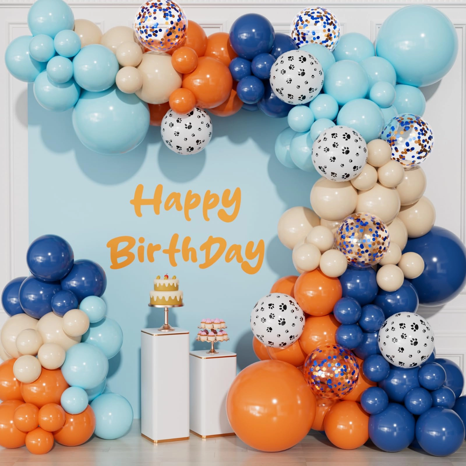 adeyoo Balloon Arch Kit - 130Pcs Baby Shower, Birthday, Engagement, Wedding