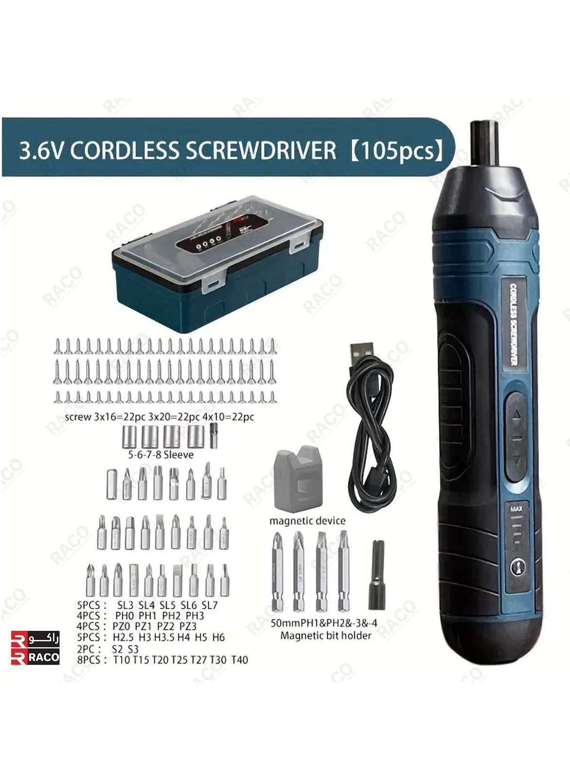 Flexible Electric Screwdriver - 1300mAh