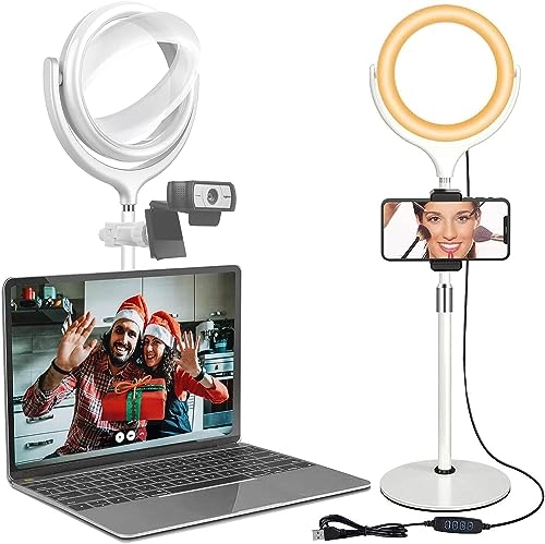 Computer Ring Light with Stand - 8''