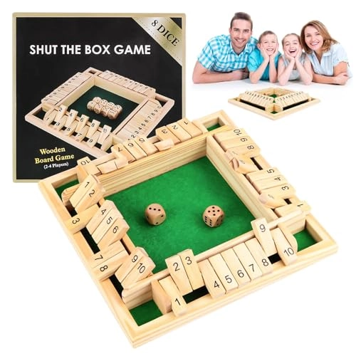 Shut The Box - Wooden 2 Dice