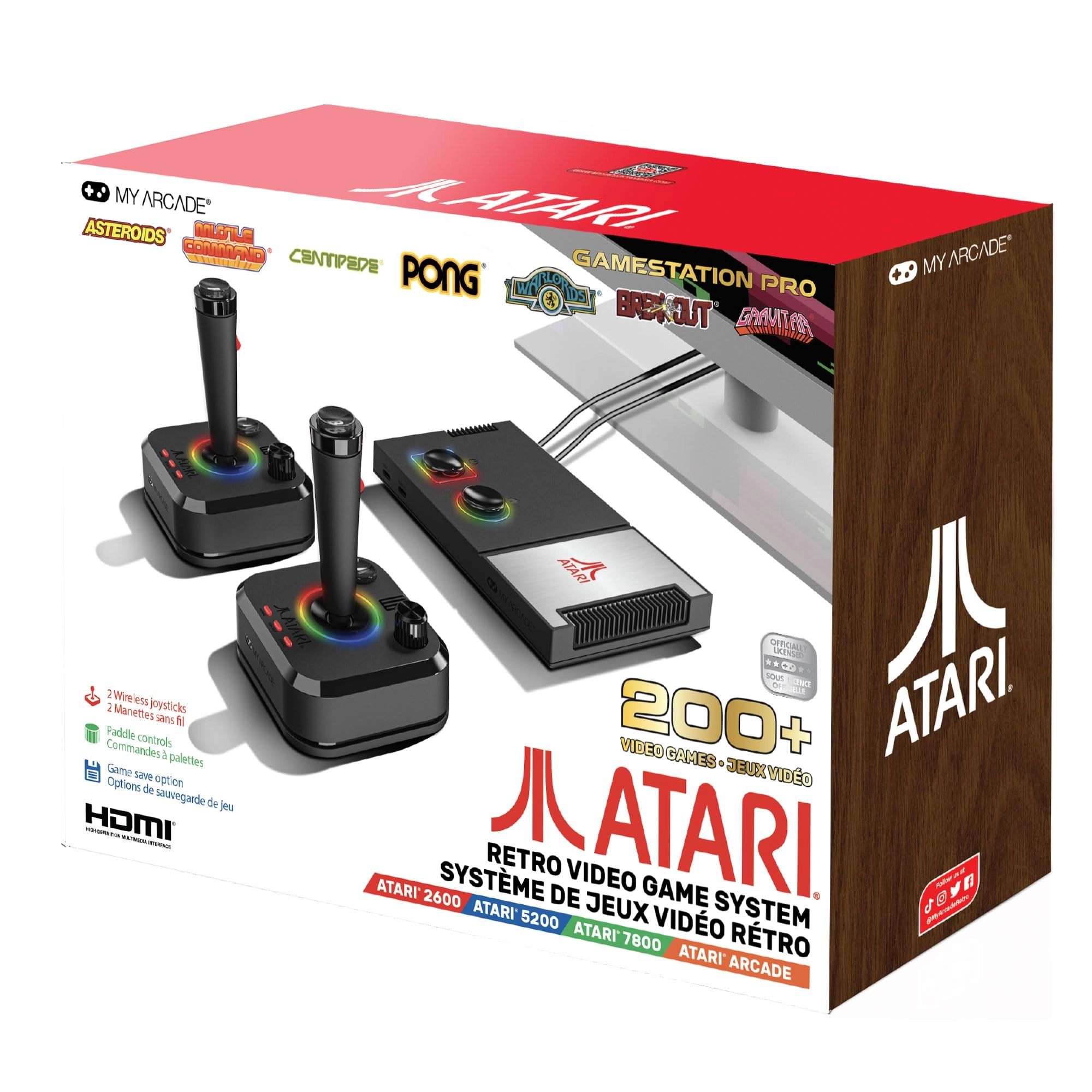 My Arcade GameStation Pro - 200+ built-in Atari games HDMI output Wireless joysticks