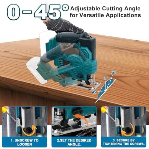 Jig Saw - 18V Compatible 6 Speed 0-45° Miter