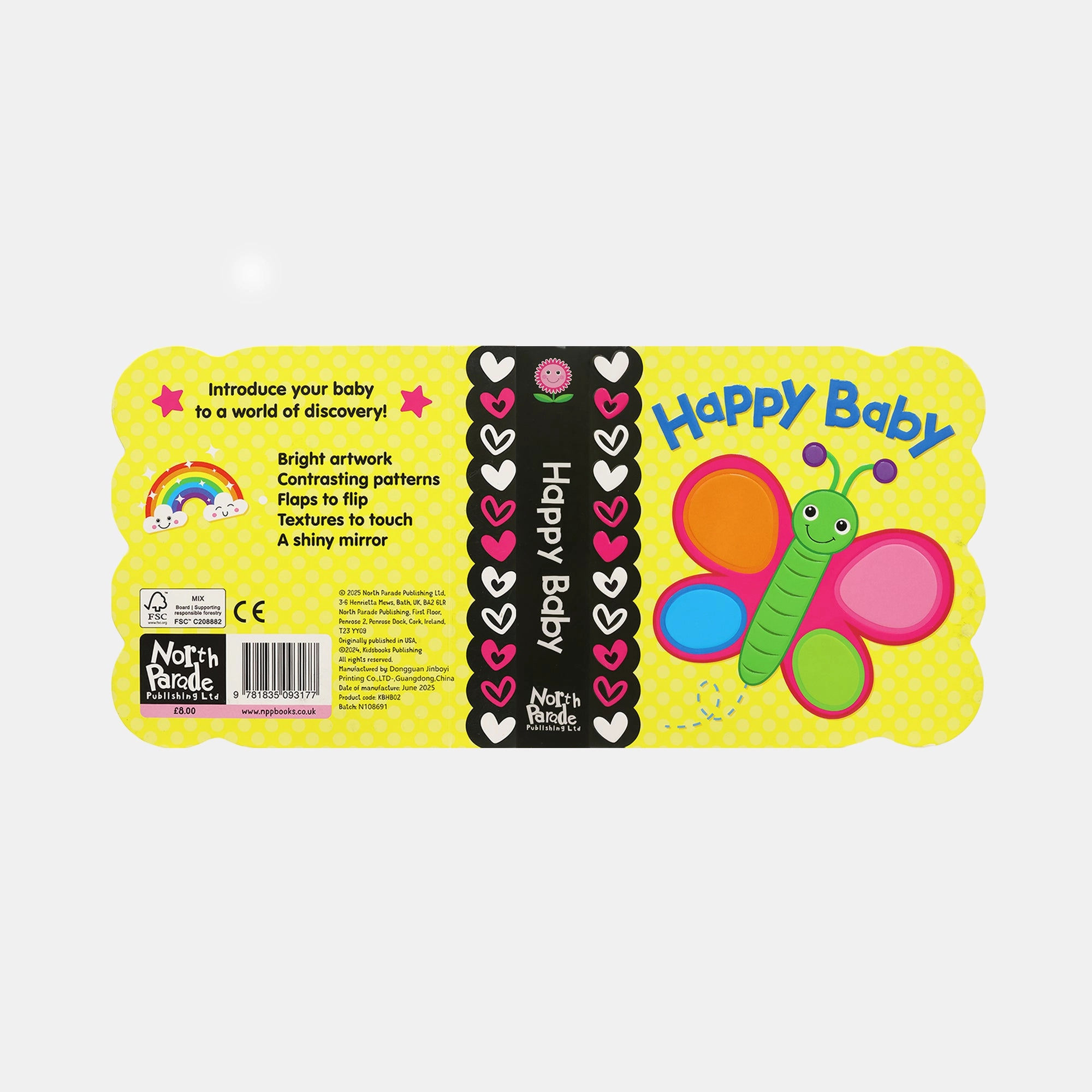 Happy Baby First Words Board Book - Newborn