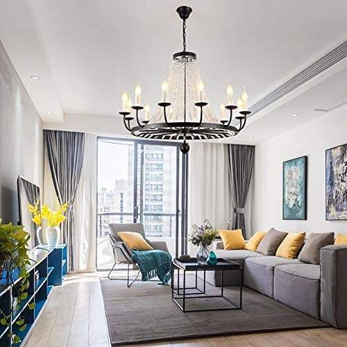 Luxury Iron Light French Crystal Chandelier