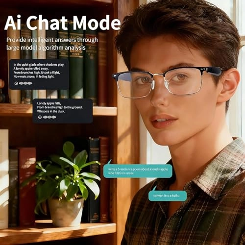 AI Smart Glasses - 116 Languages Bluetooth 5.4 UV400