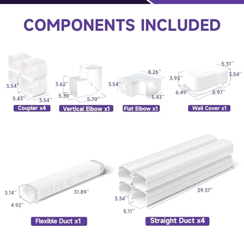 Mini Split Line Set Cover Kit - 7000BTU to 36000BTU