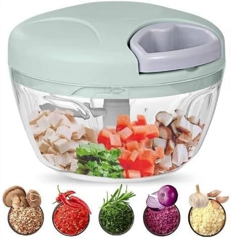 VIPOPICO Manual Food Chopper - 500 Millimeters 3 Stainless Steel Blades