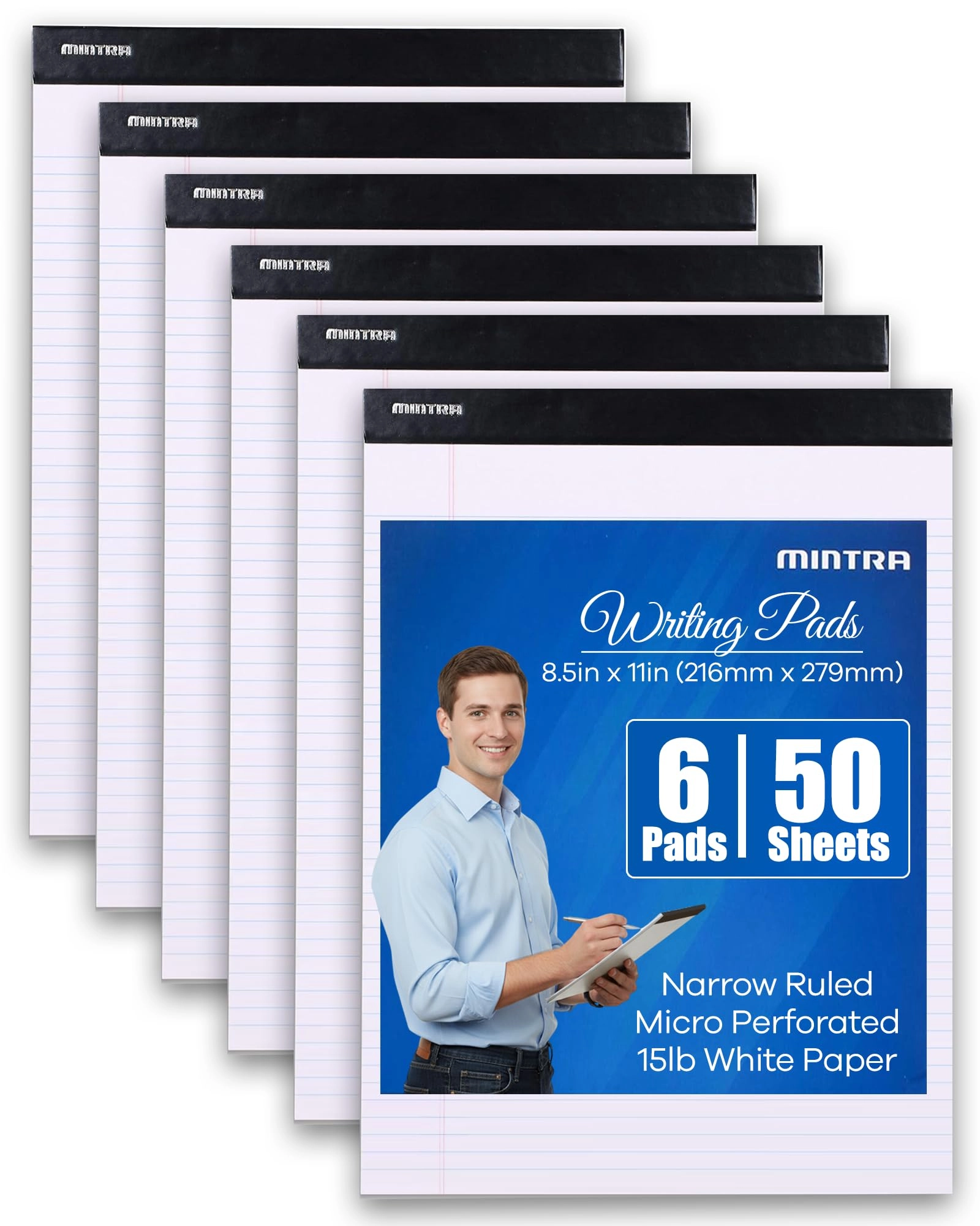 Mintra Products Legal Pads 8.5-x-11-inch inches - Lined 50 Sheets