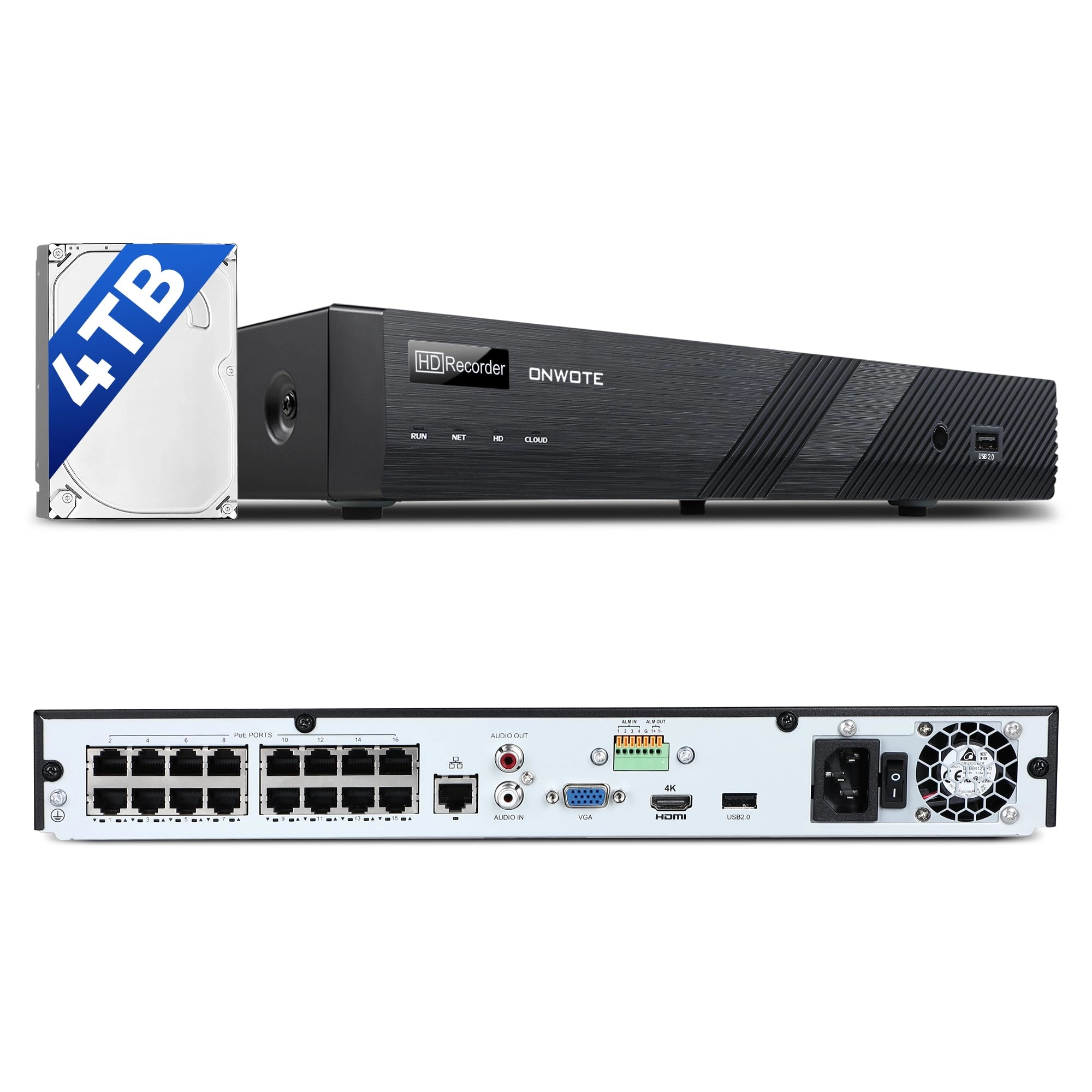 NVR PoE Security Camera System - 16 Channel