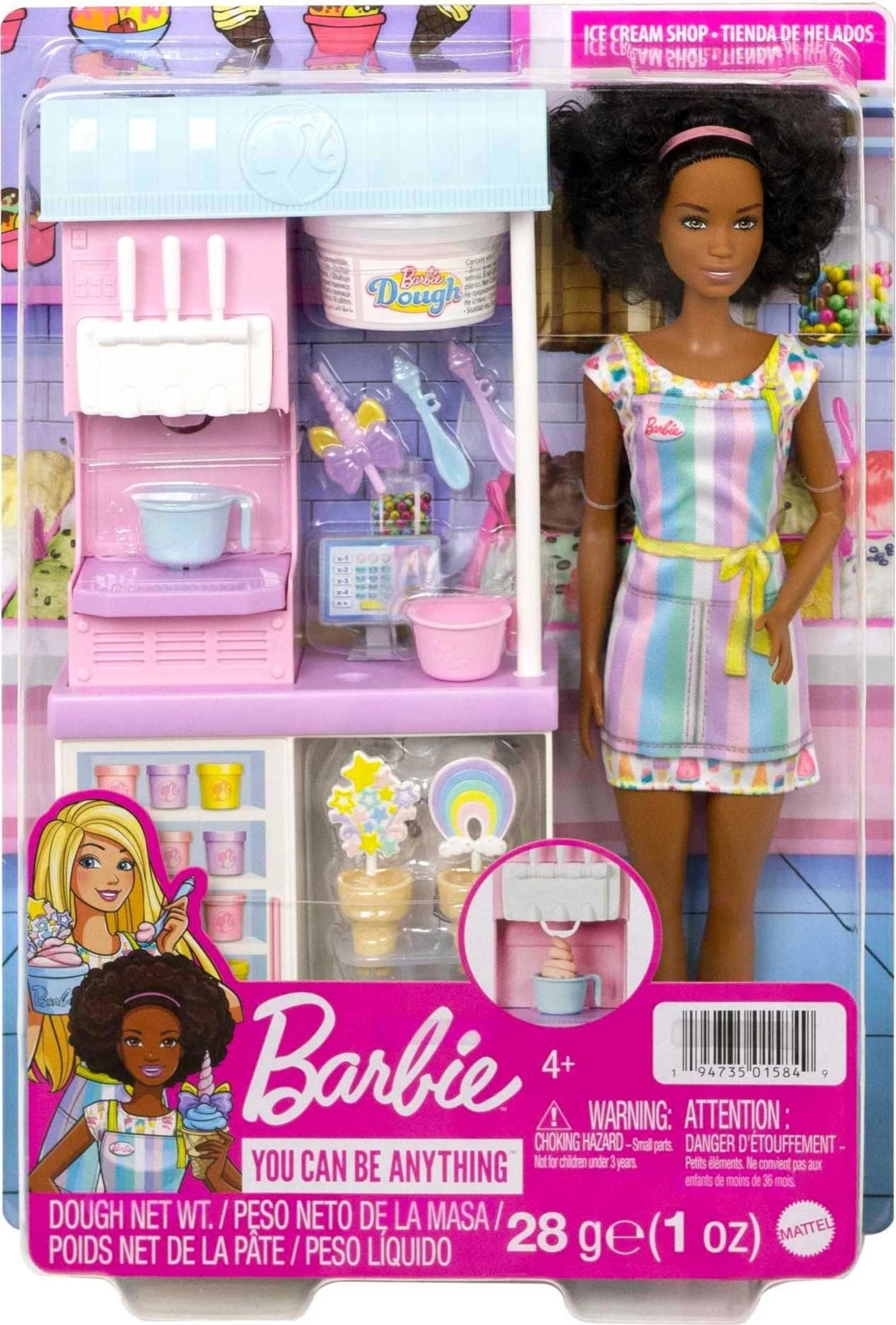Ice Cream Shop Playset - 12-in Brunette Ages 3+