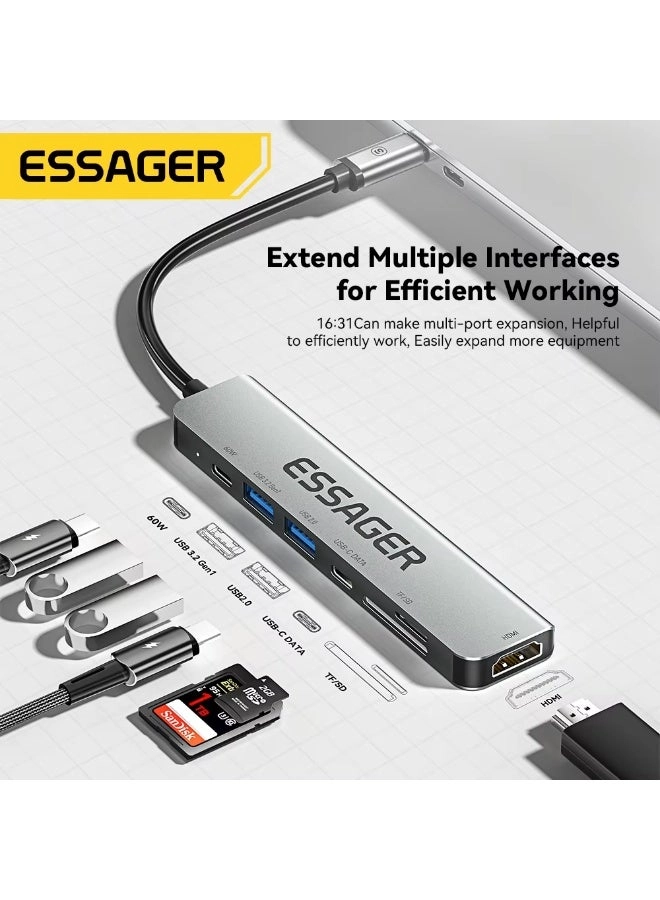 Usb C Hub - USB-C For Macbook Pro Air M1 M2