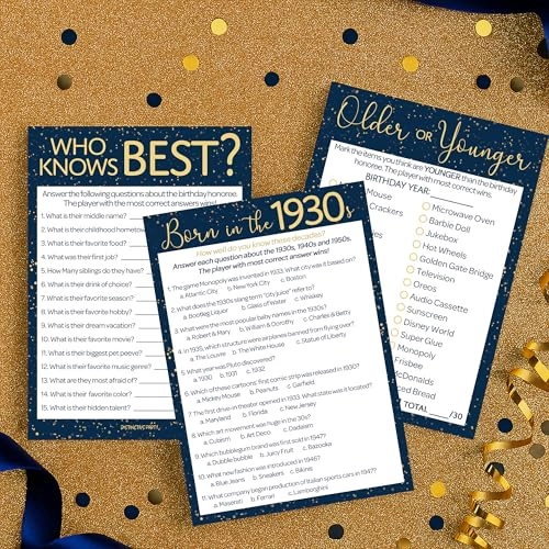 Who Knows Best + Older or Younger + Born in the 1930s Trivia - Adult 20.0 Count