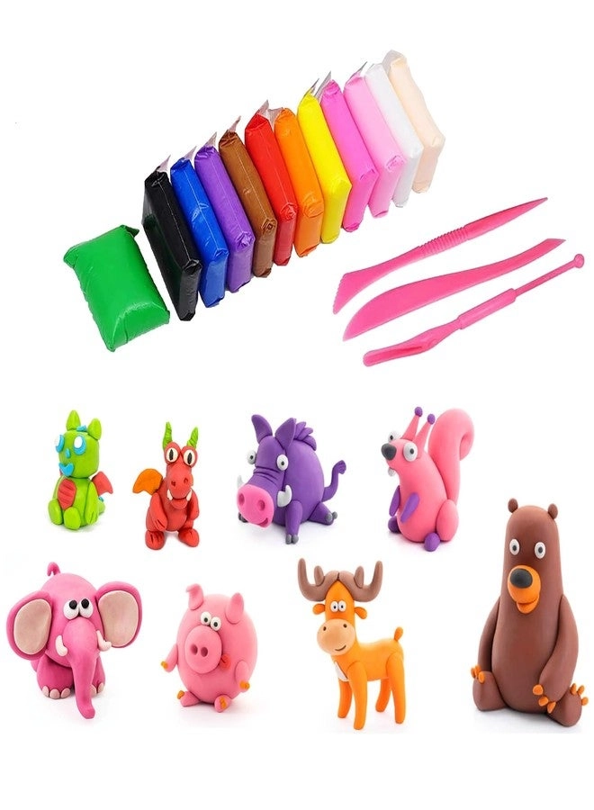 Super Light Air Clay - for Kids with Sculpting Tools 36pcs.