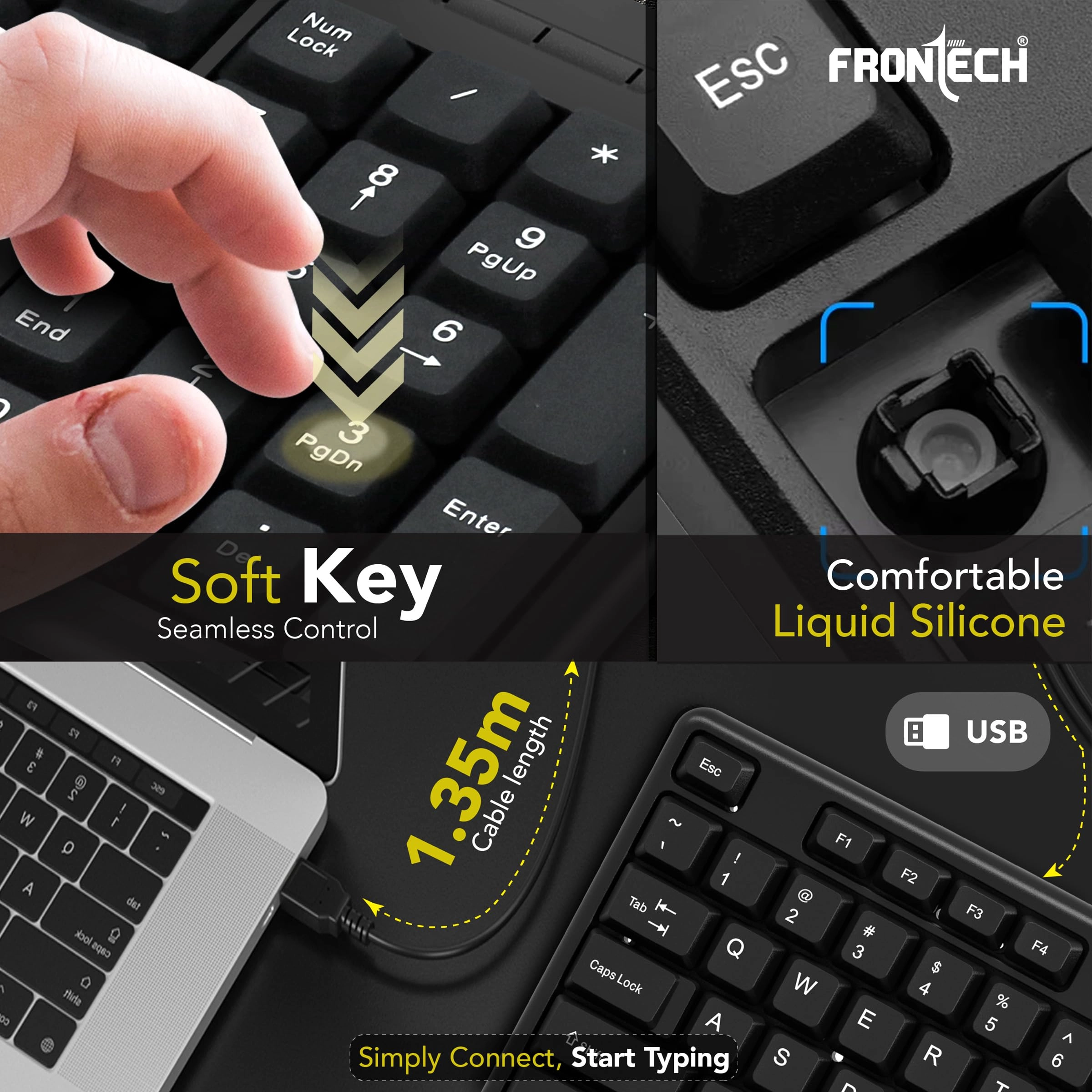 Keyboard & Mouse Combo - QWERTY Wired