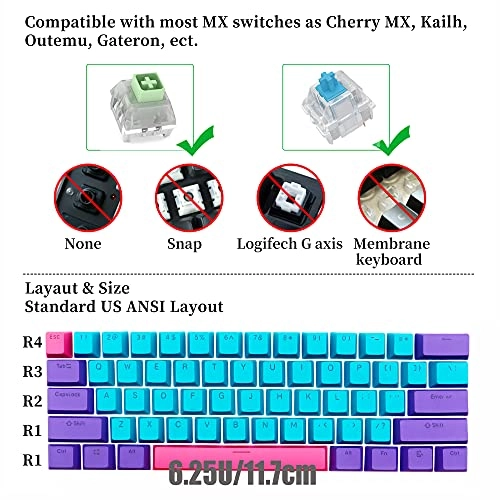 61 Keycaps - Standard ANSI