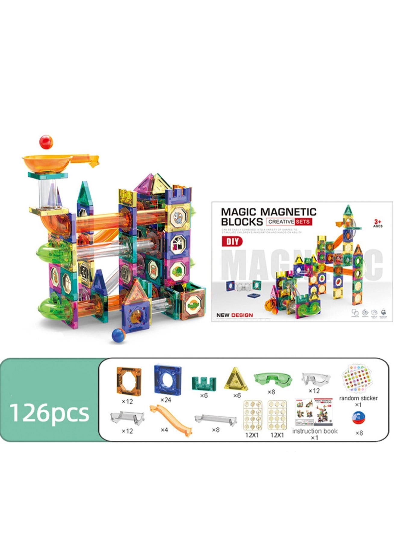 Slide Ball Magnetic Blocks - 25 pcs