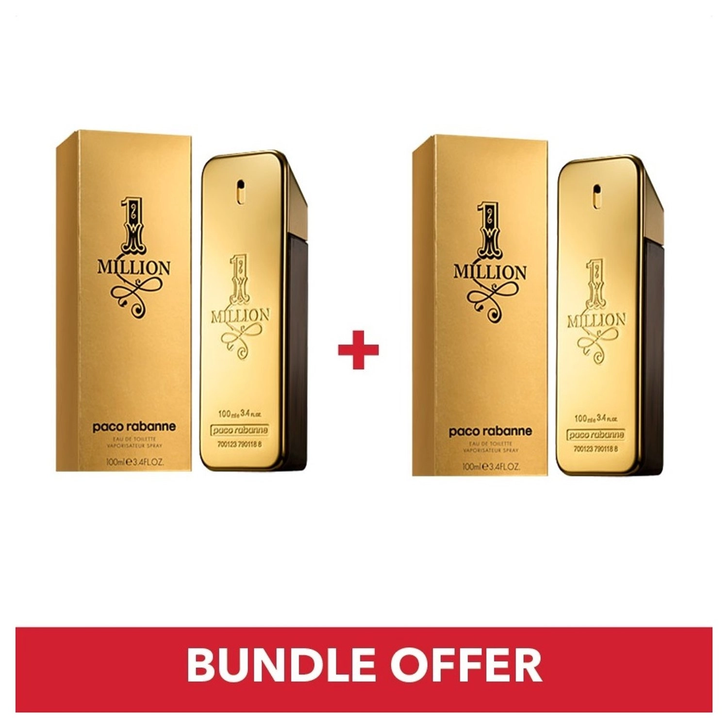 1 Million Eau de Toilette 100 ml Bundle