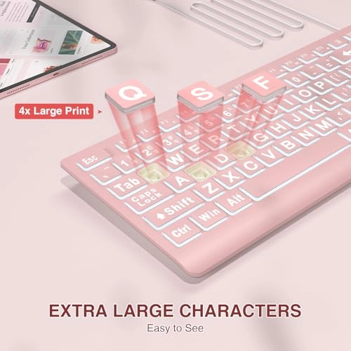 Large Print Backlit Keyboard - Standard Wired
